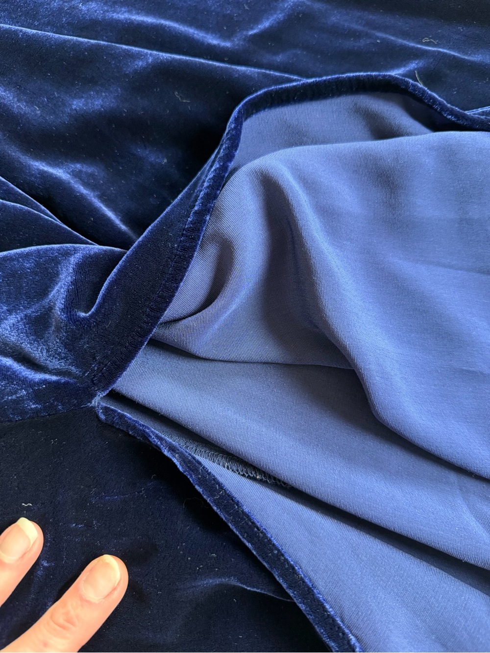 Reformation Navy Velvet Slip Maxi Dress - Picture 12 of 13